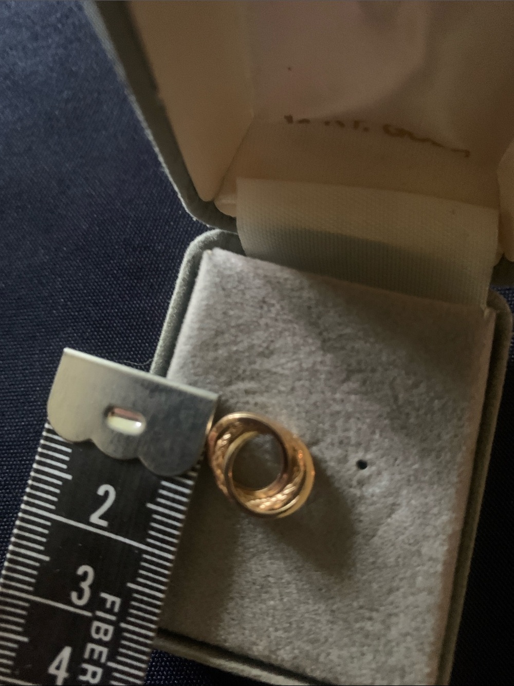 Elegant Gold vintage 14 kt singular earring 53 - Picture 9 of 10